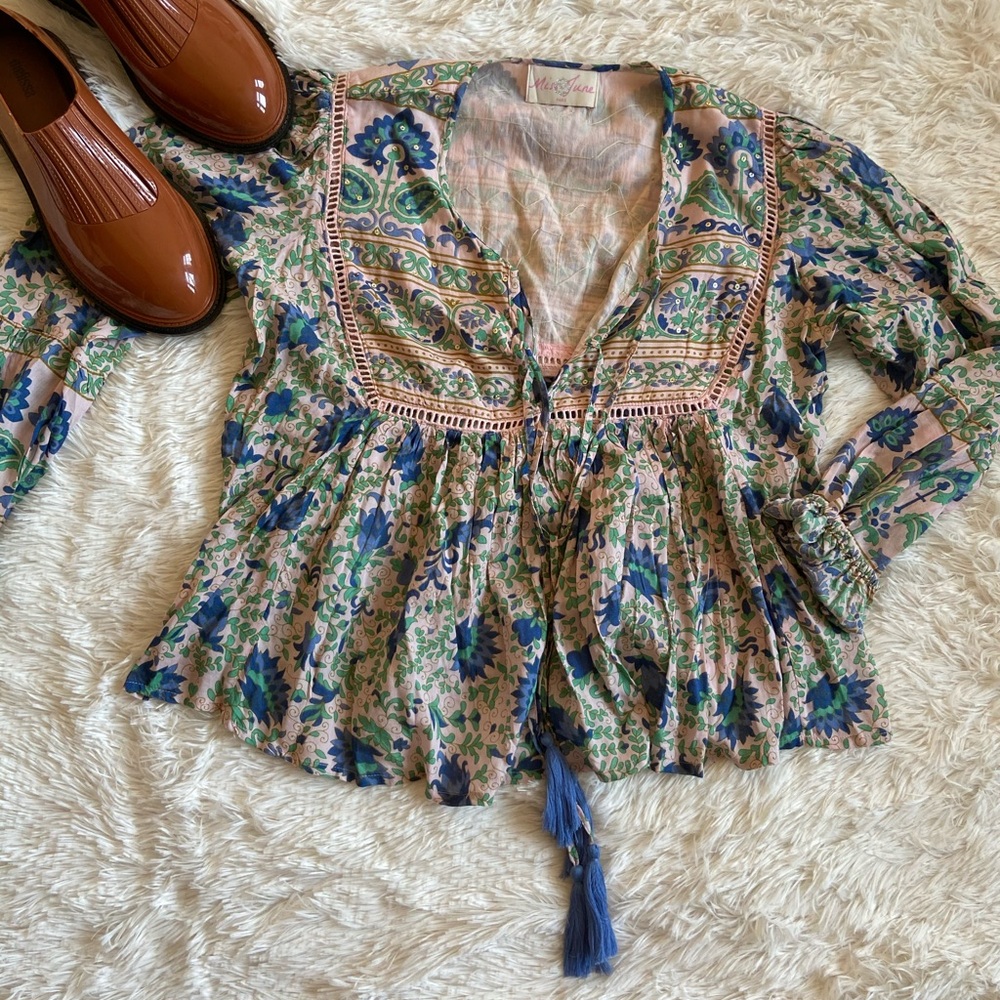 Miss June printed blouse
